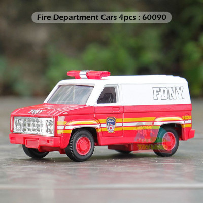 Fire Department Cars 4pcs : 60090