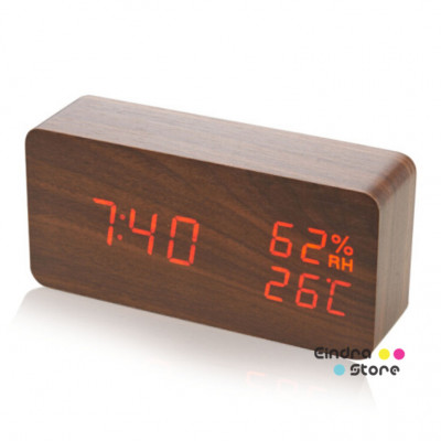 Wooden Alarm Clock : Rectangle-L